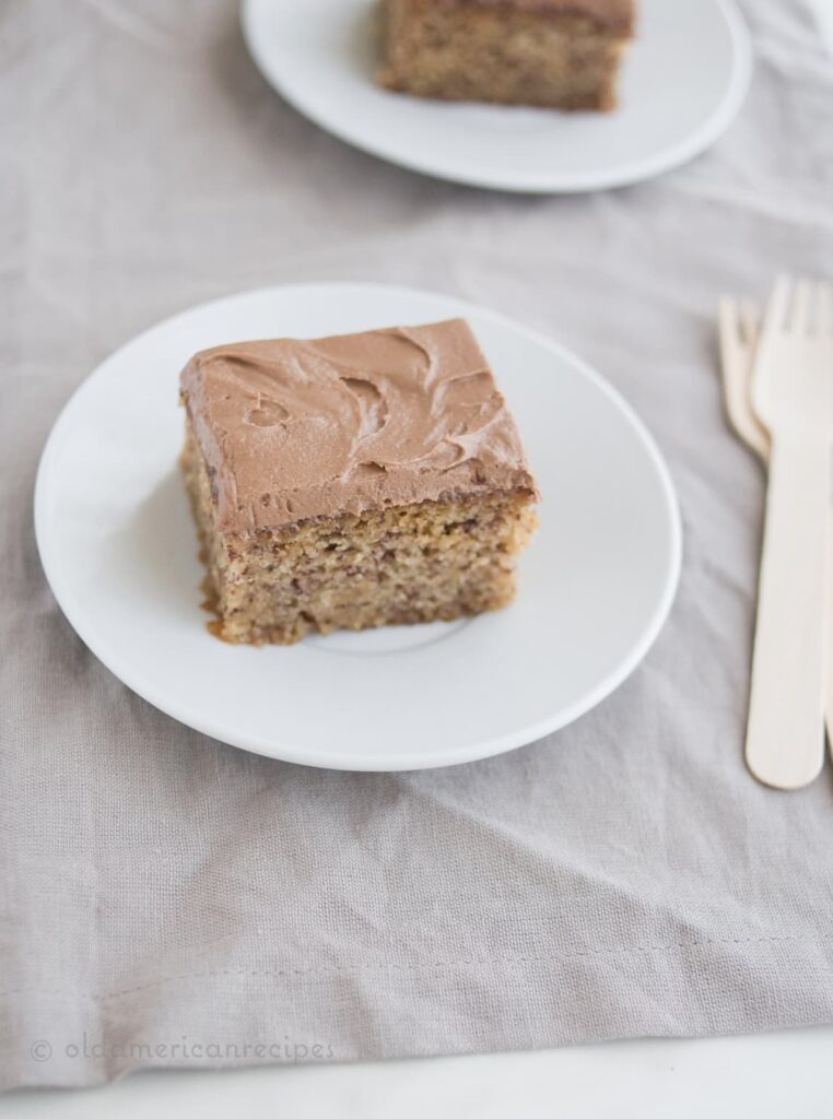 Banana Cake with Nutella Frosting
