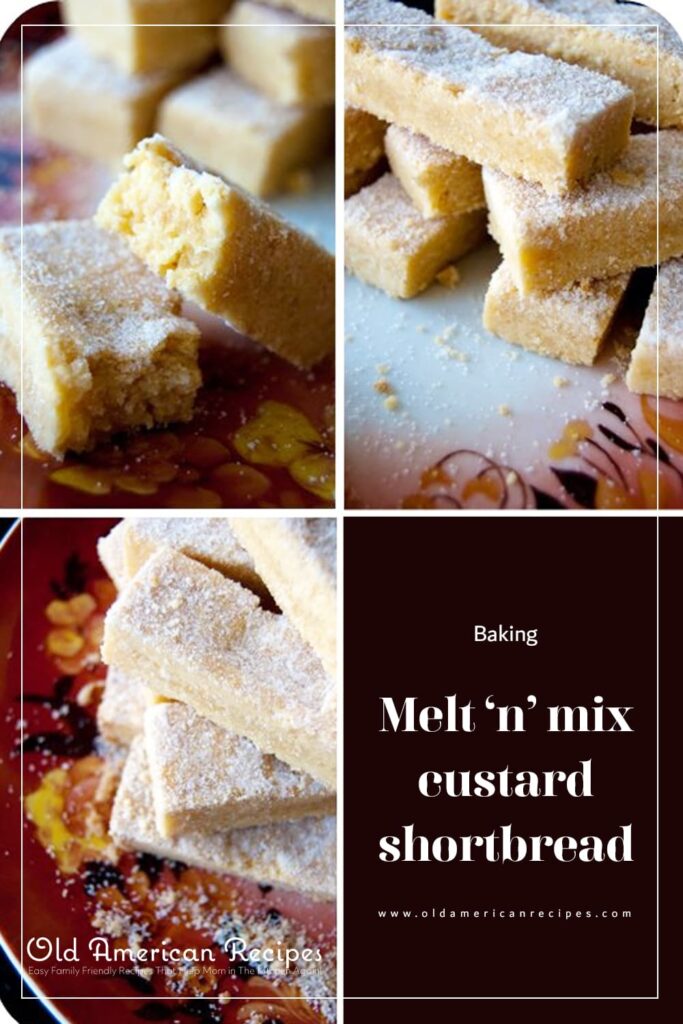 Melt ‘n’ mix custard shortbread