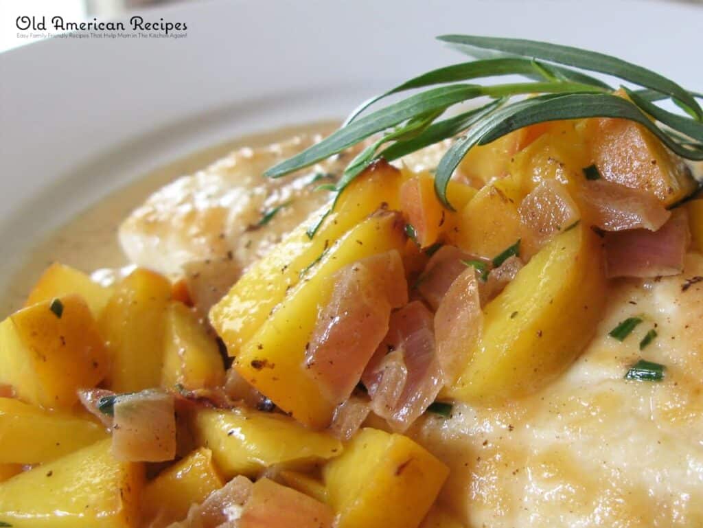 Chicken and Peach Piccata