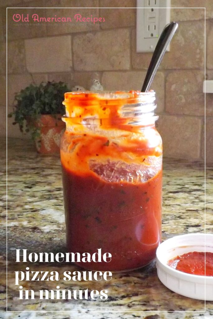 Homemade pizza sauce in minutes