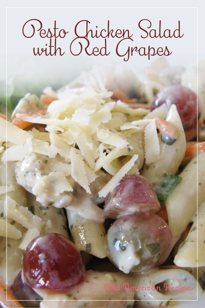 Pesto Chicken Salad with Red Grapes