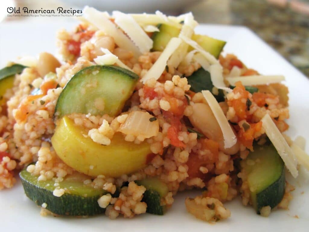 Stewed Zucchini with Couscous
