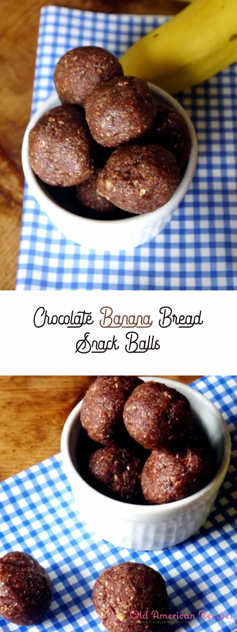 Chocolate Banana Bread Snack Balls