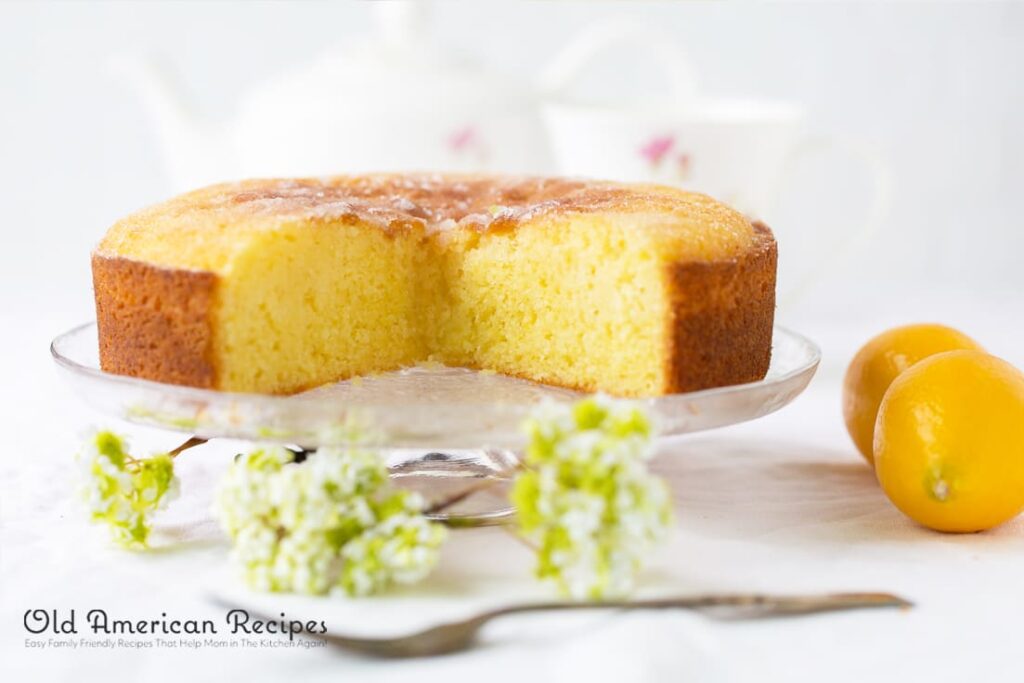 Elderflower and lemon drizzle cake