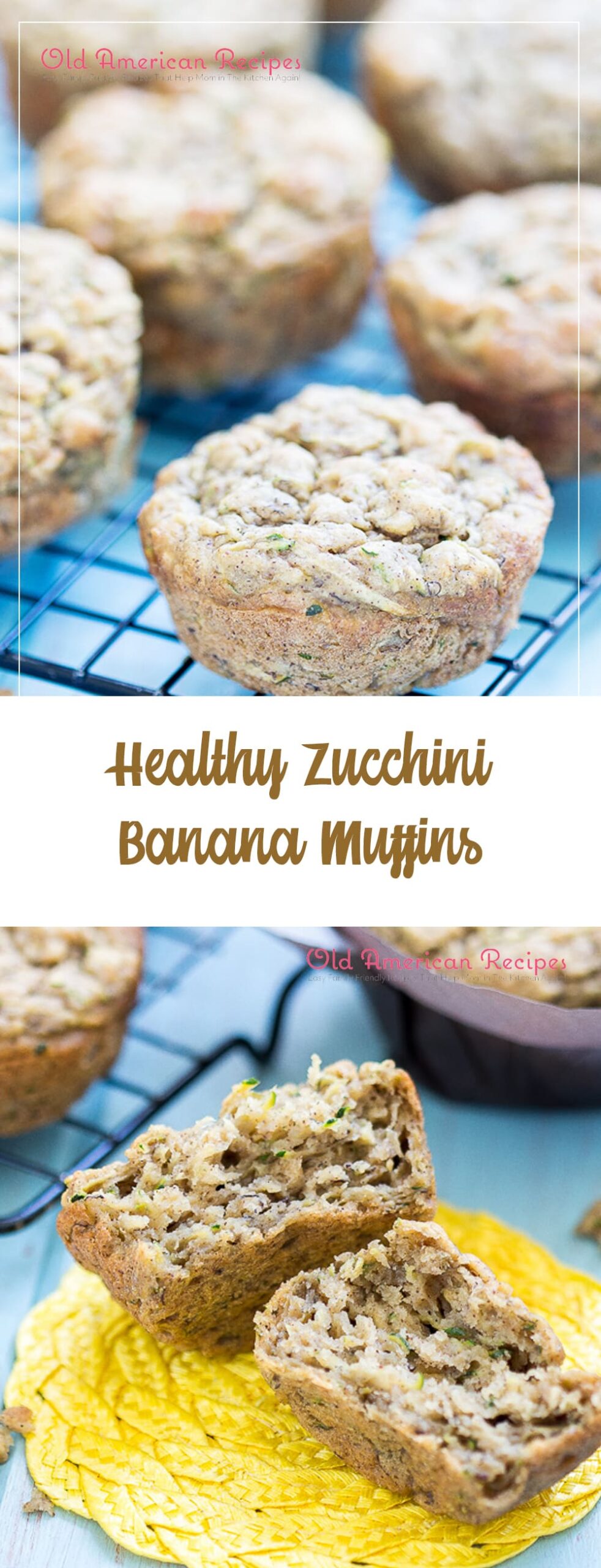 Healthy Zucchini Banana Muffins
