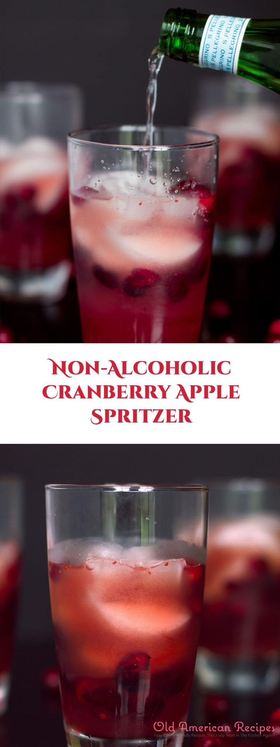 Non-Alcoholic Cranberry Apple Spritzer