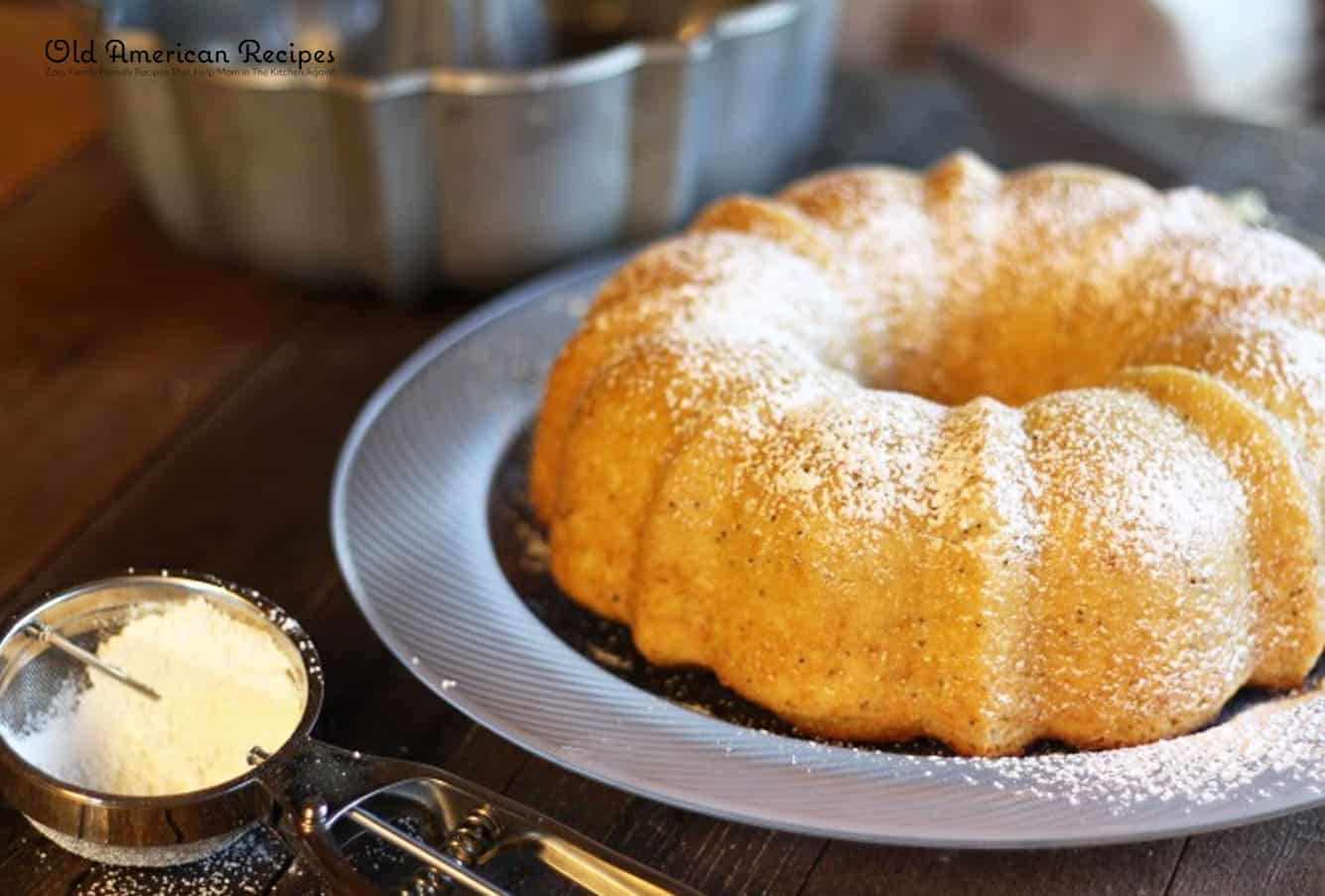 Poppy Seed Cake In A Vintage Bundt Pan Old American Recipes