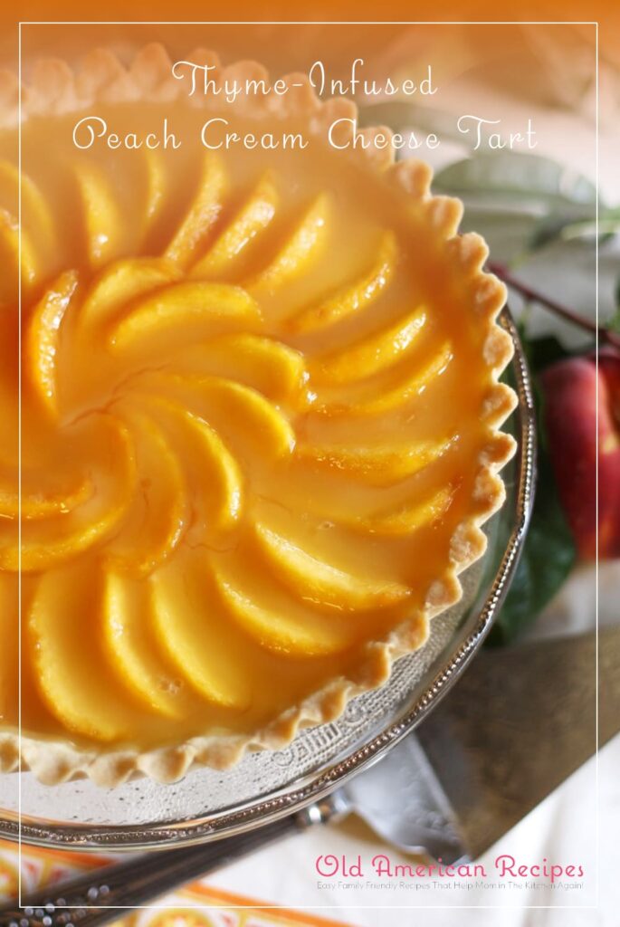 Thyme-Infused Peach Cream Cheese Tart