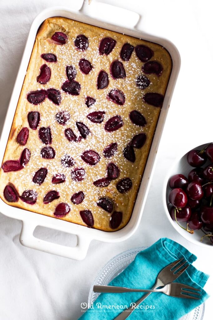This cherry oven pancake is a simple recipe and takes only a few minutes to prep. 
