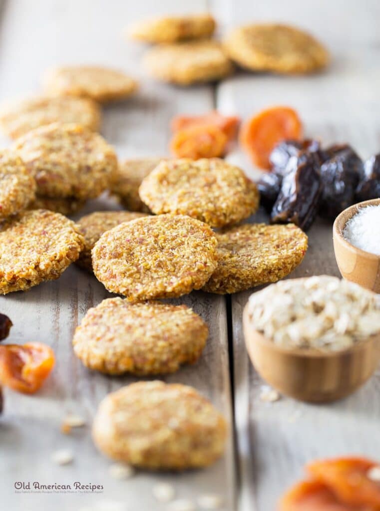 No-bake apricot coconut oatmeal cookies