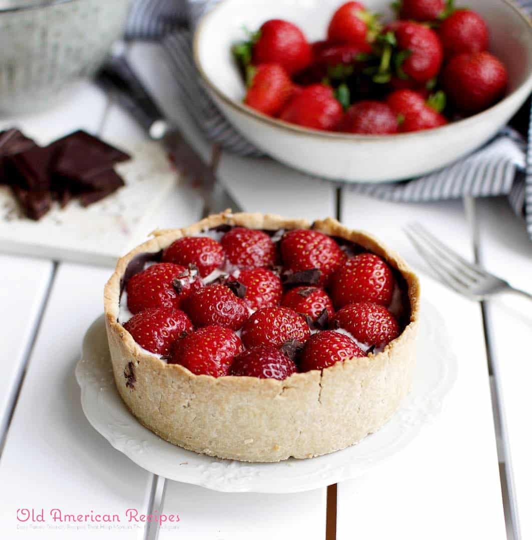 Vegan Danish Strawberry Tart - Old American Recipes