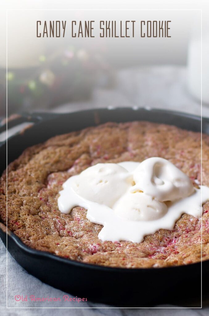 Candy Cane Skillet Cookie