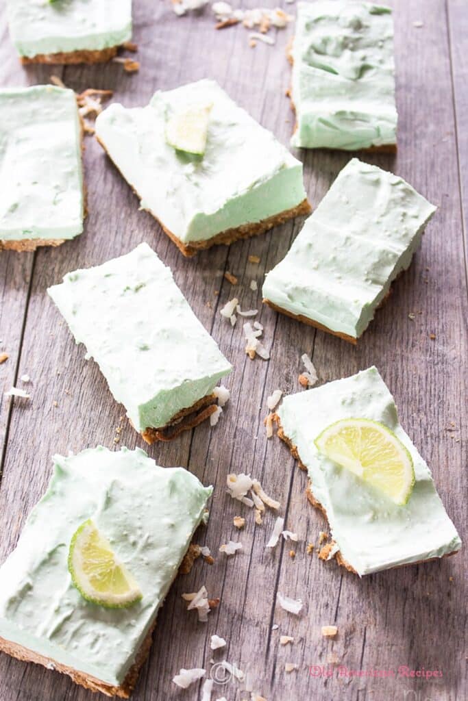 Skinny Lime Cheesecake Bars