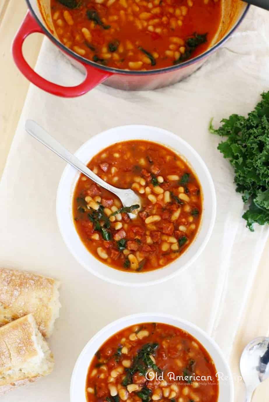 Chorizo, White Bean And Kale Soup Old American Recipes
