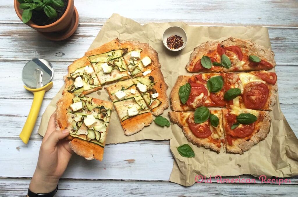 Simple vegetarian pizzas