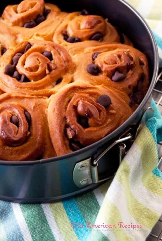 Chocolate pecan & maple scrolls