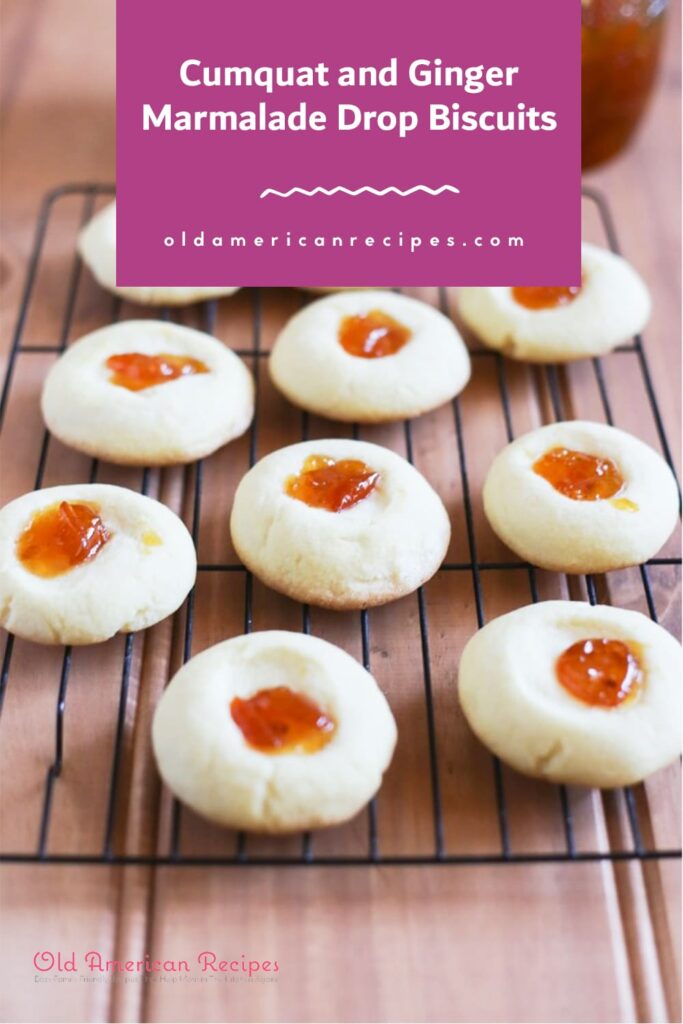 Cumquat and Ginger Marmalade Drop Biscuits