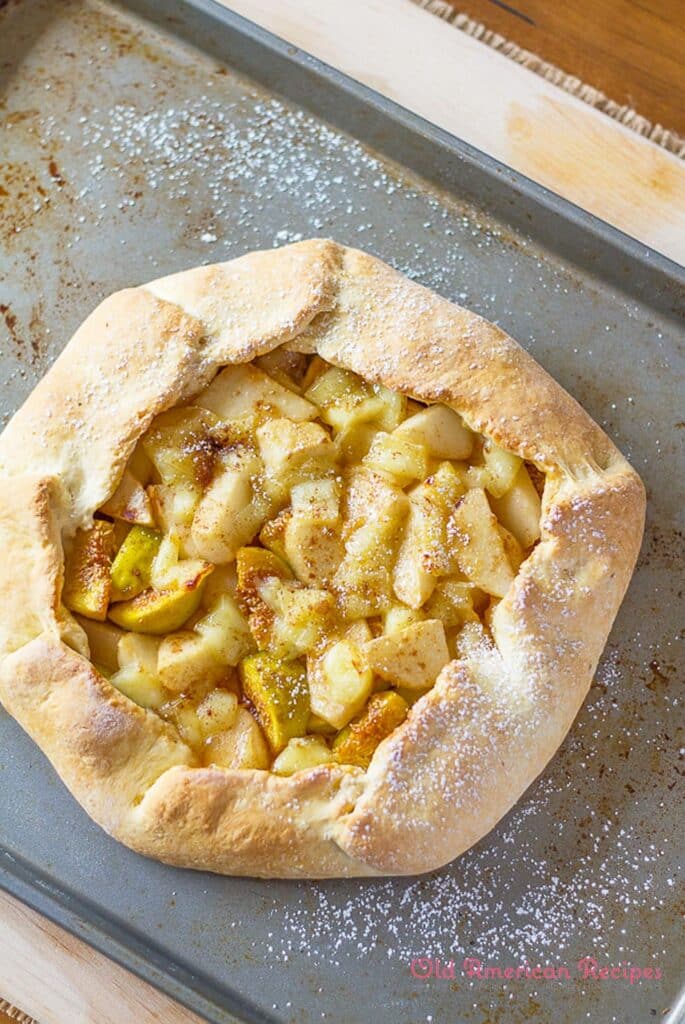 Fig, pear, and brie galette