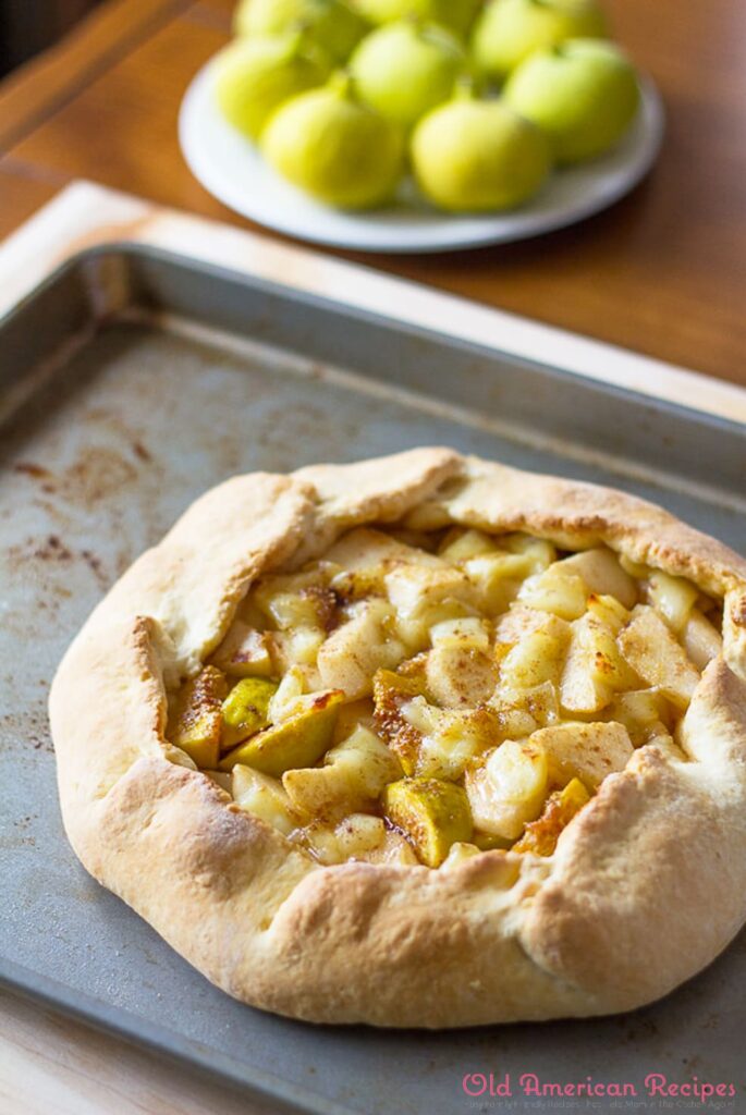 Fig, pear, and brie galette