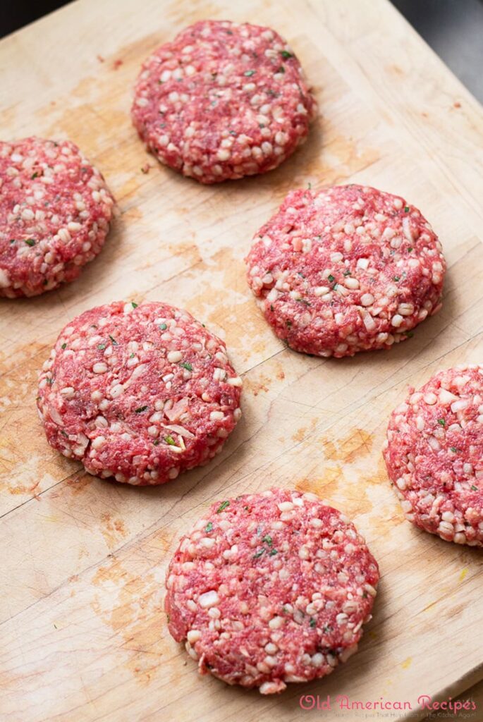 Oven Roasted Bison and Barley Burgers