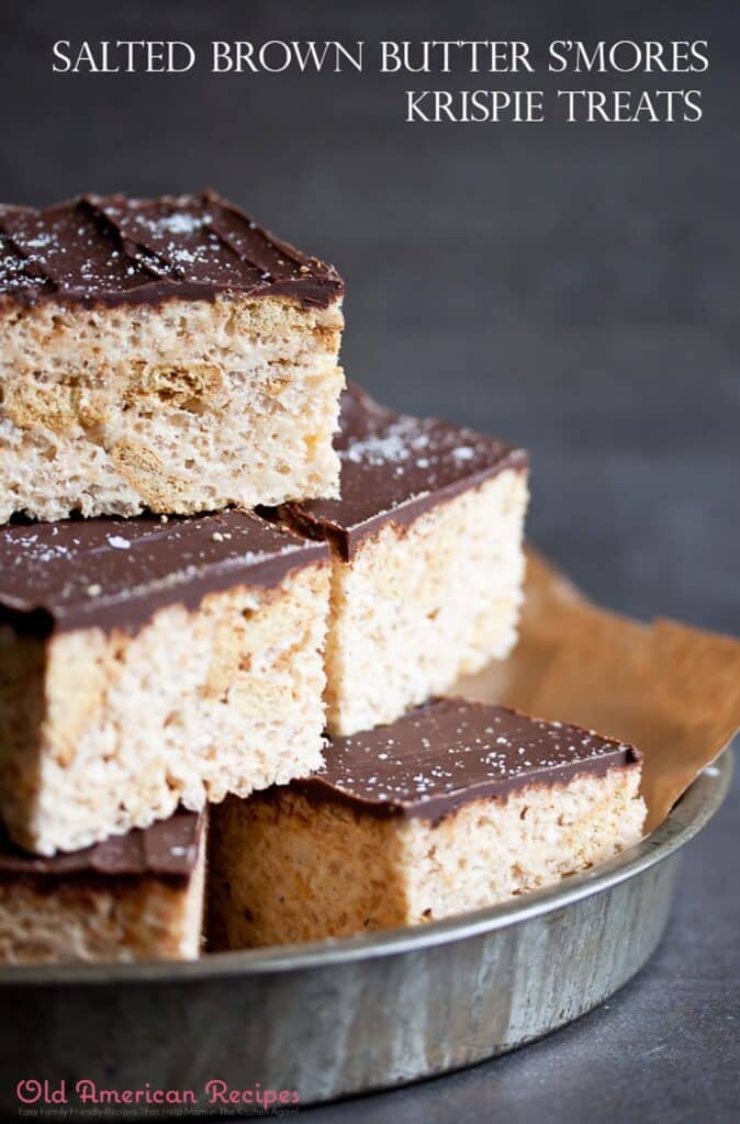 Salted Brown Butter S’Mores Krispie Treats