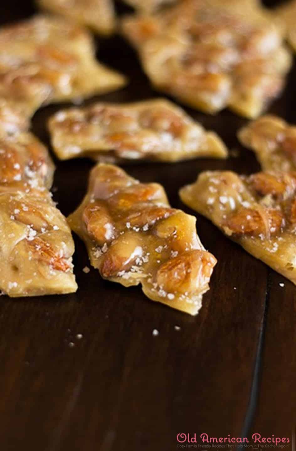 Salted Caramel Almond Brittle Old American Recipes