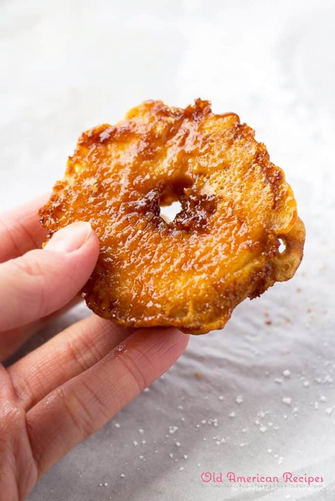 Apple fritters with coconut palm sugar