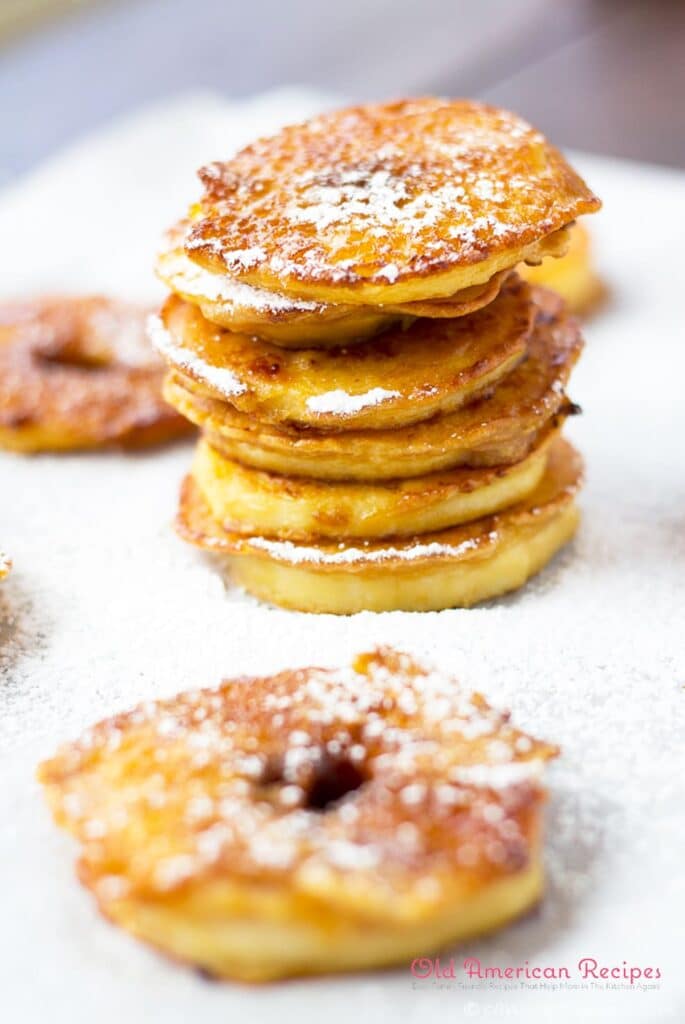 Apple fritters with coconut palm sugar