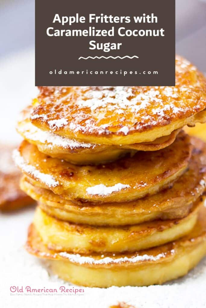 Apple fritters with coconut palm sugar