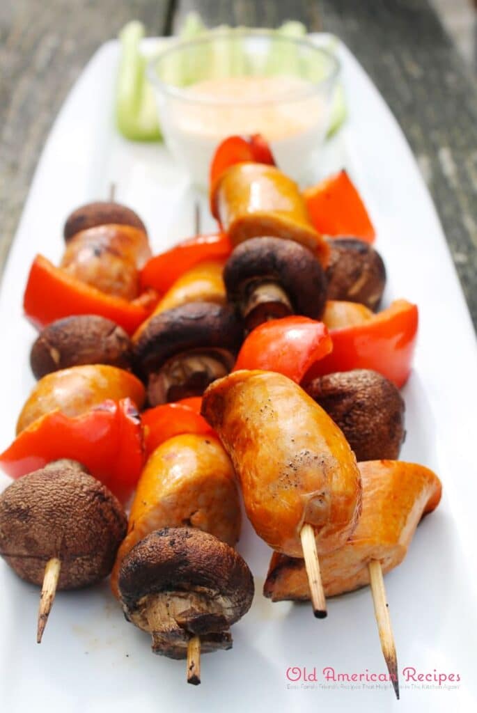 Buffalo Chicken Sausage Kabobs