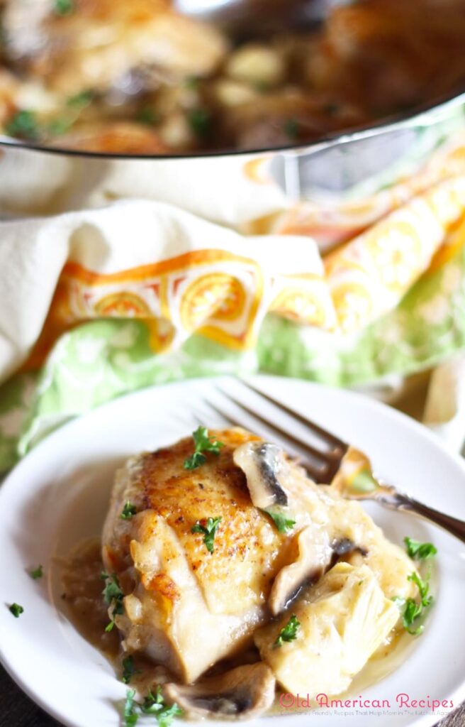 Chicken Artichoke Mushroom Skillet